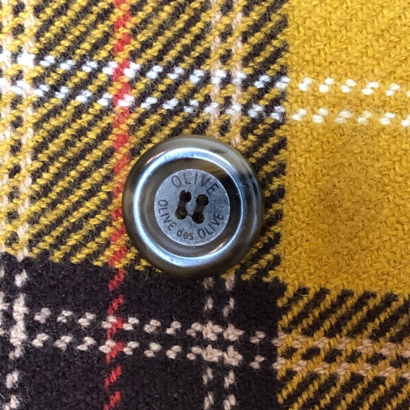 Olive des Olive mustard plaid jacket - Picture 3 of 5